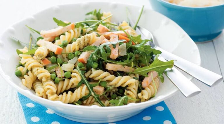 Pasta pesto met rucola