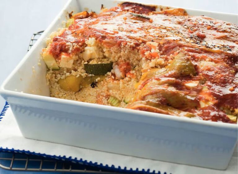 Ovenschotel van couscous en paprika