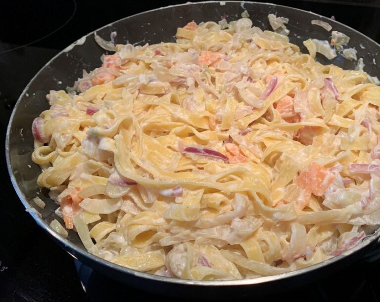 Pasta met venkel, ricotta en zalm