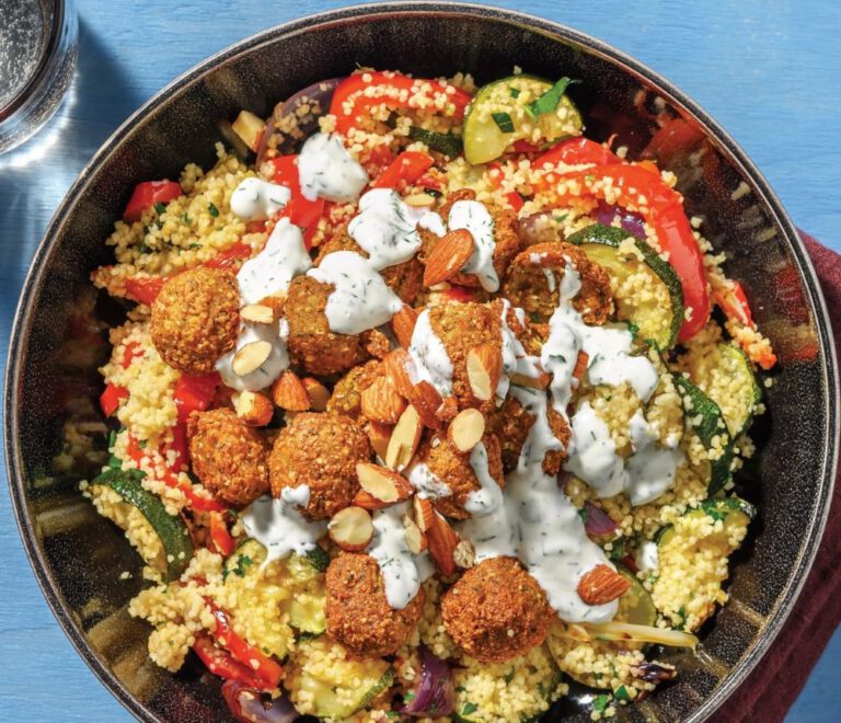 Couscous met groente en falafel