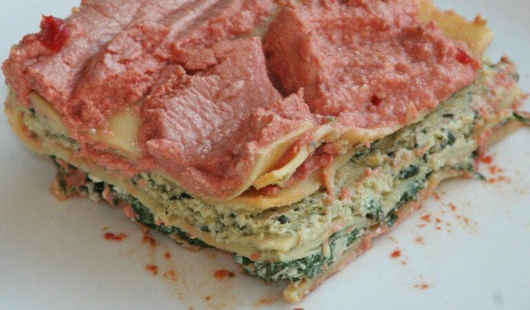 Lasagne met courgette, spinazie en ricotta