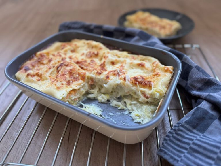 Lasagne met venkel en gerookte zalm